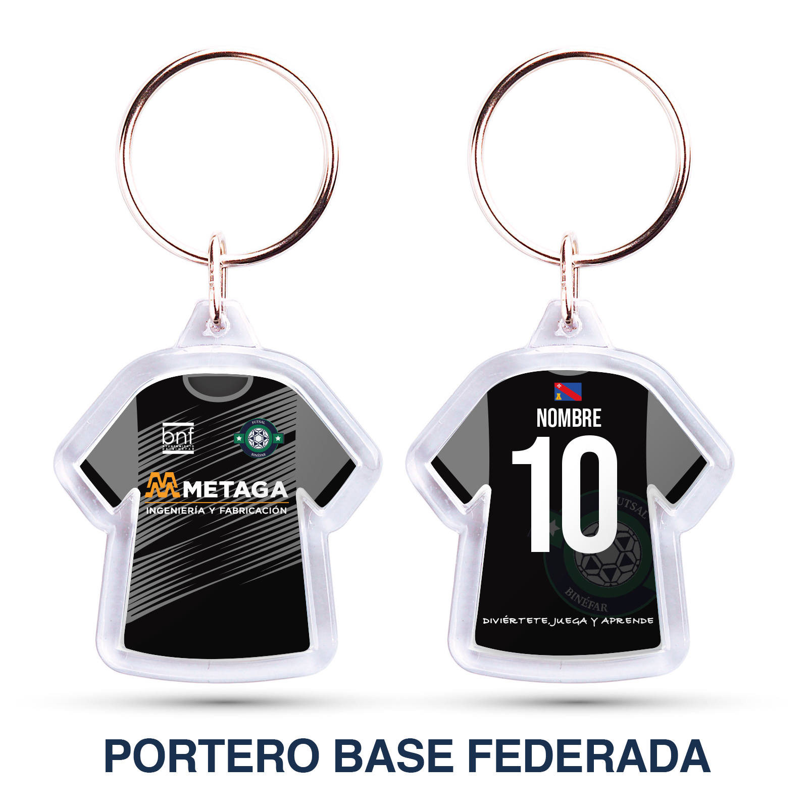 Camiseta NEGRA BASE FEDERADA Futsal Binéfar